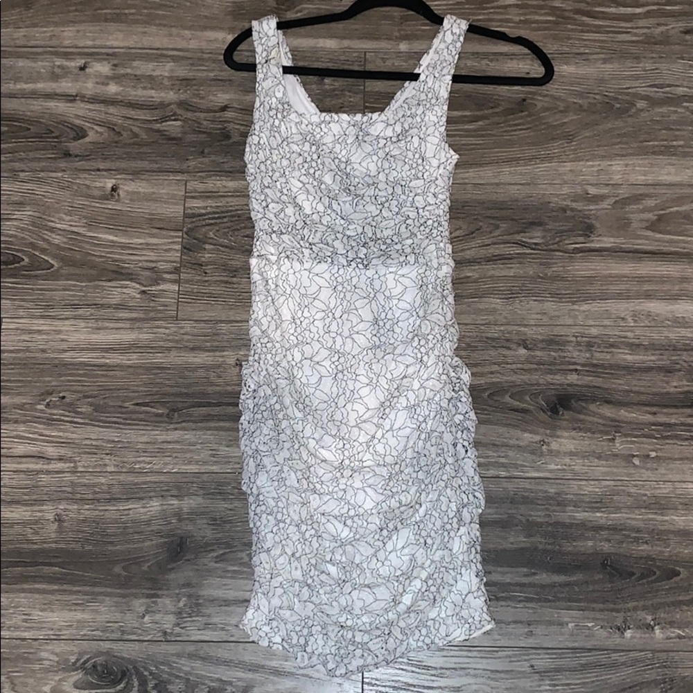 black and white dress